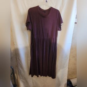 Torrid Purple Shortsleeve Ribbed Dress